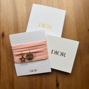 Dior Perfumeable Fabric Tie Pink w/ Gold Star Charm – VIP Gift